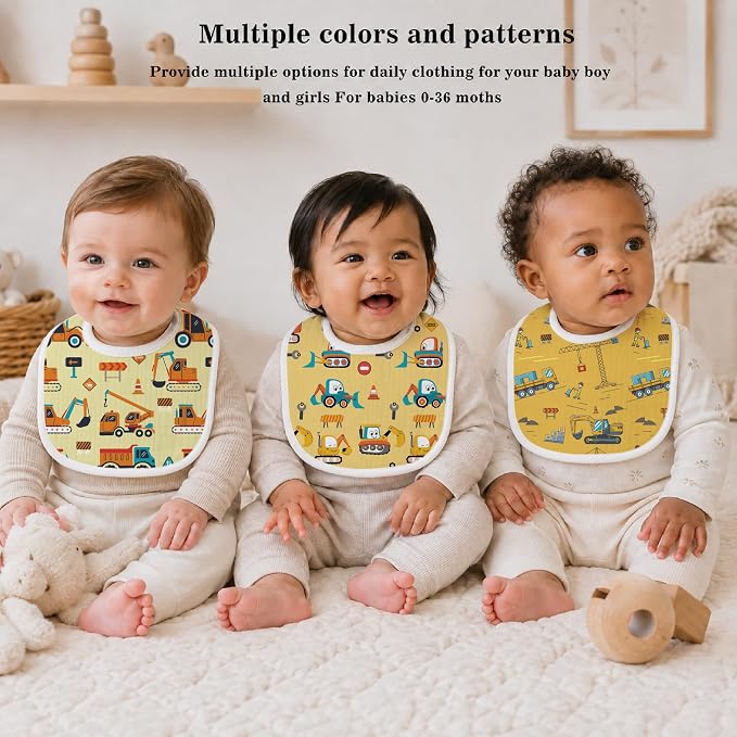 Baby Bibs for Baby Boys Girls 6-Pack - Image 5