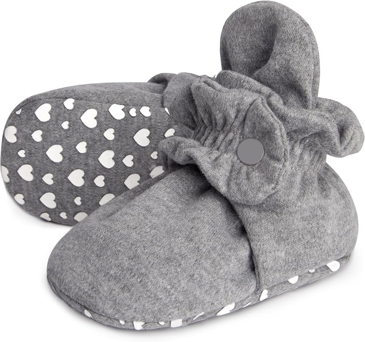 Pro Goleem Unisex Cotton Baby Booties, Warm Cozy Stay-On Baby Slippers by ProGoleem