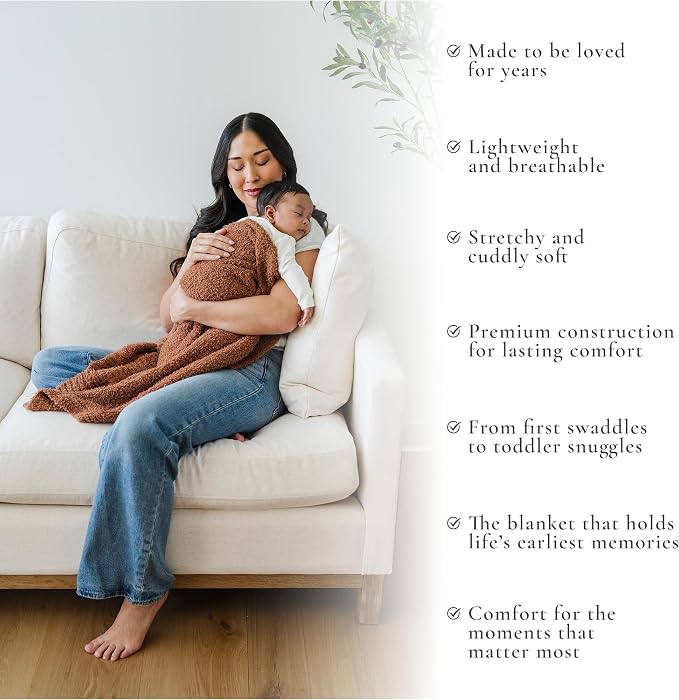 Saranoni Bamboni Luxury Baby Blanket | Cozy & Soft Plush Receiving Blankets | - Image 3