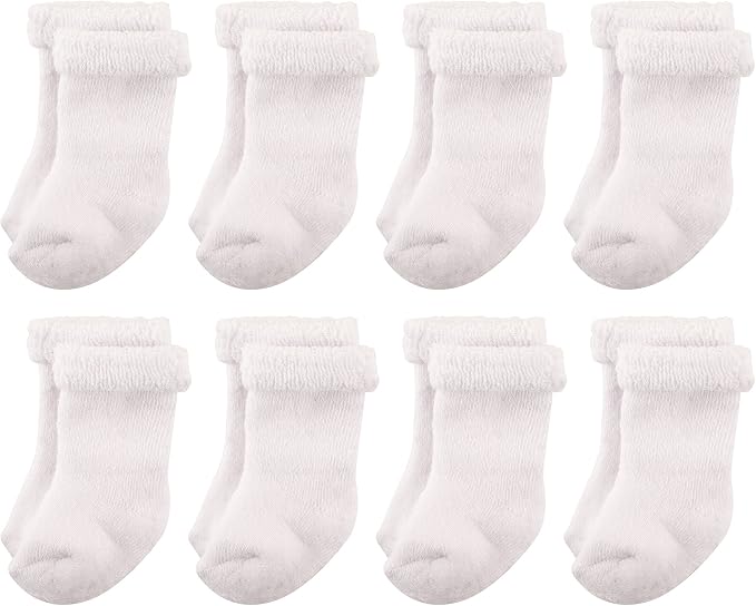 Hudson Baby Baby 8-pack Cotton Rich Newborn and Terry Socks - Image 2