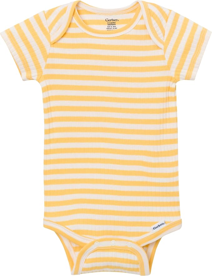 Gerber Baby Girls 4-Pack Short Sleeve Onesies Bodysuits - Image 5