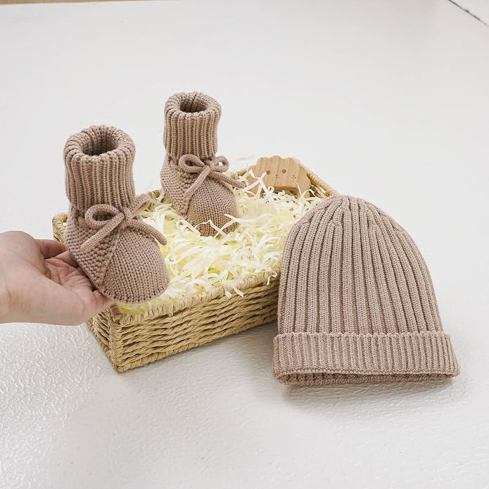 Baby Booties & Hat Set Newborn First Walkers - Image 4