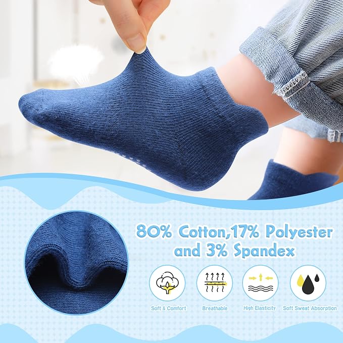 Toddler Non Slip Grip Ankle Socks - Image 5
