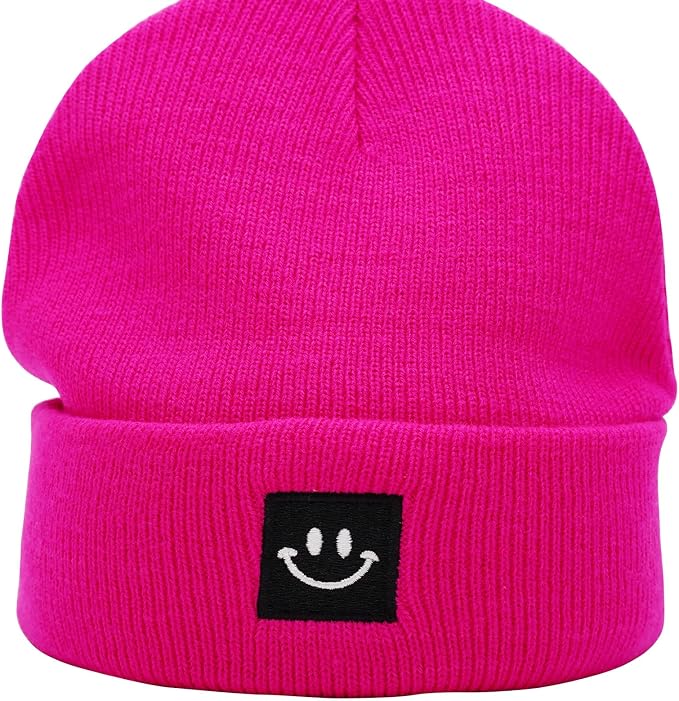 Baby Beanie Knit Ski Hat with Cute Face - Image 3