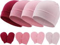 BQUBO Baby Hats and Mittens Infant Cotton Beanie Gloves No Scratch Set Newborn by DRESHOW