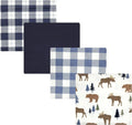 Hudson Baby Unisex Baby Cotton Flannel Receiving Blankets, Moose Bear, One Size by HudsonBaby
