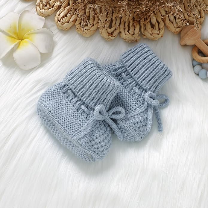 Newborn Shoes Knitted Baby Booties Infant Boys Girls First Walkers | Handmade - Image 6