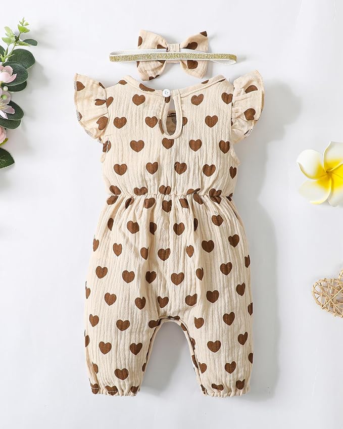 Mioglrie Newborn Baby Girl Clothes 1 Piece Infant Fall Winter Romper Outfit | - Image 3