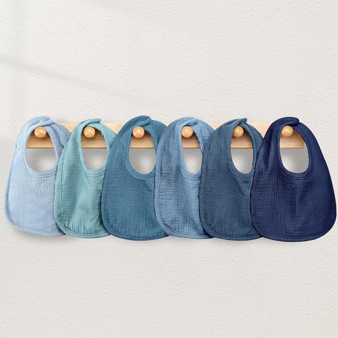 Muslin Baby Bibs for Unisex Boys Girls, Cotton Drool Bibs, Adjustable Newborn - Image 7