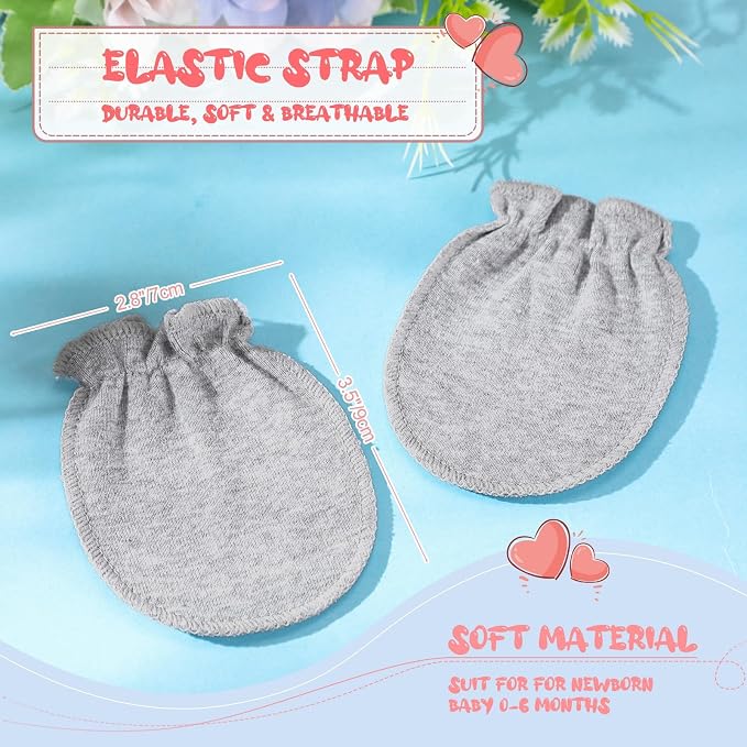 Syhood 9 Pairs Newborn Infant Mittens 0-6 Months - Image 2