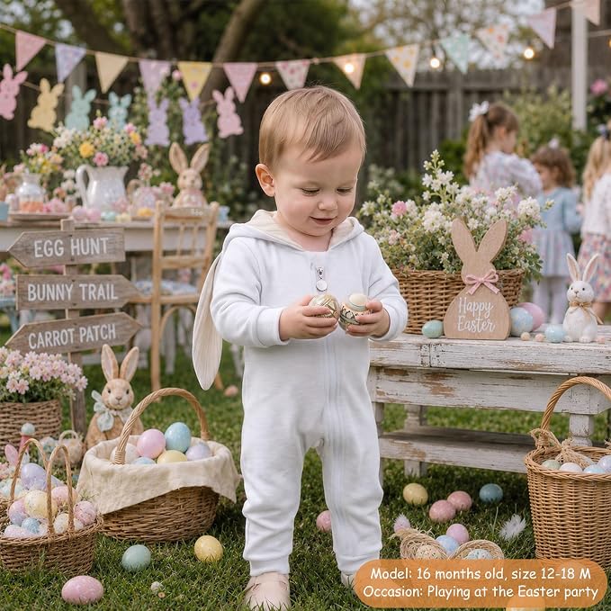Simplee kids Baby Bunny Outfits Romper, Zipper Up - Image 7