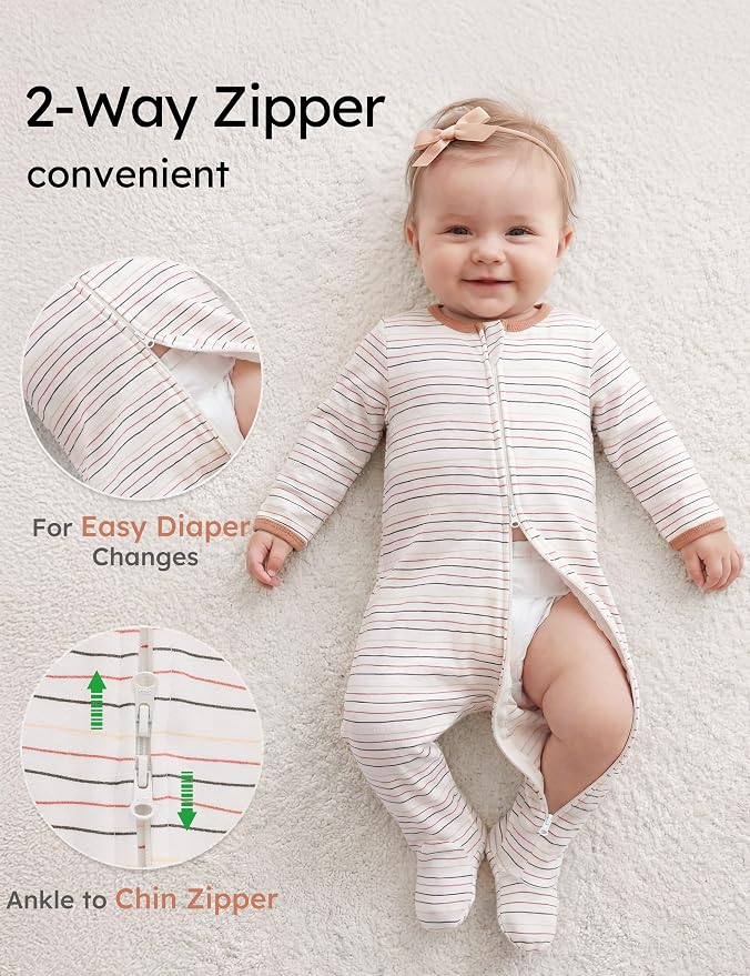 Yoofoss Baby Pajamas 100% Organic Cotton Baby Sleepers - Image 3