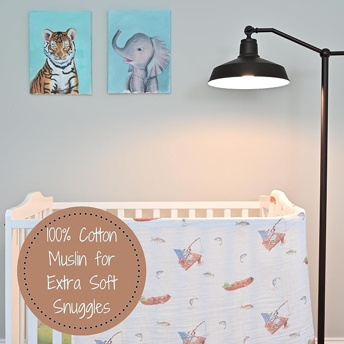 LollyBanks Baby Swaddle Blankets, 100% Organic Cotton Muslin Baby Blanket | 47" - Image 5