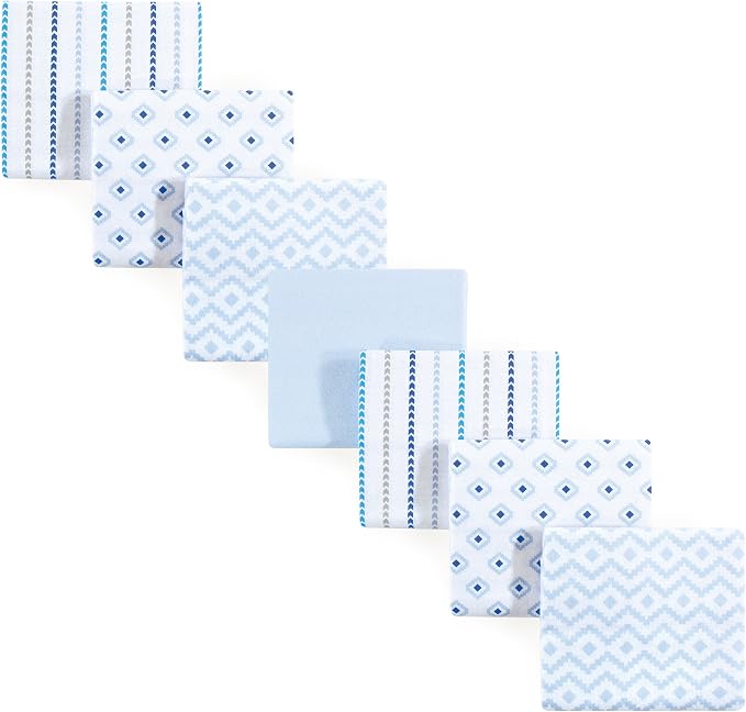 Hudson Baby Unisex Baby Cotton Flannel Receiving Blankets Bundle, Boy Modern by HudsonBaby