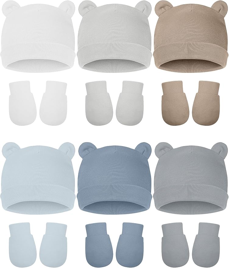 Geyoga 12 Pcs Baby Hat | Newborn Hats Mittens by Frienda
