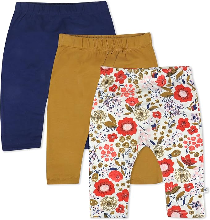 HonestBaby Unisex-Baby Multipack Harem Pants Roomy Fit Pull on Bottoms 100% by HonestBaby