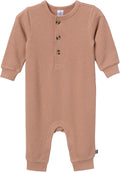 Modern Moments by Gerber Baby Henley Waffle Knit Romper by ModernMomentsbyGerber