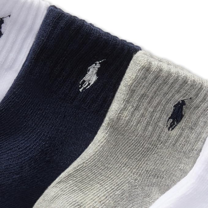 Polo Ralph Lauren Baby’s Classic Sport Ankle Socks, 6 Pair Pack, Soft Stretchy - Image 2