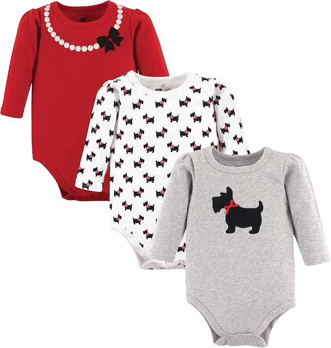 Hudson Baby Baby Girls' Cotton Long-sleeve Bodysuits 3-pack by HudsonBaby