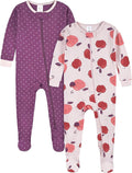 Gerber Baby Girls 2-Pack Footed Pajamas by Gerber