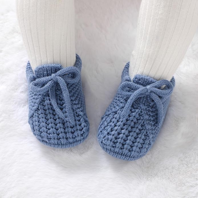Baby Booties Newborn Baby First Shoes | Cozy Warm Knit Soft Booties - Image 4