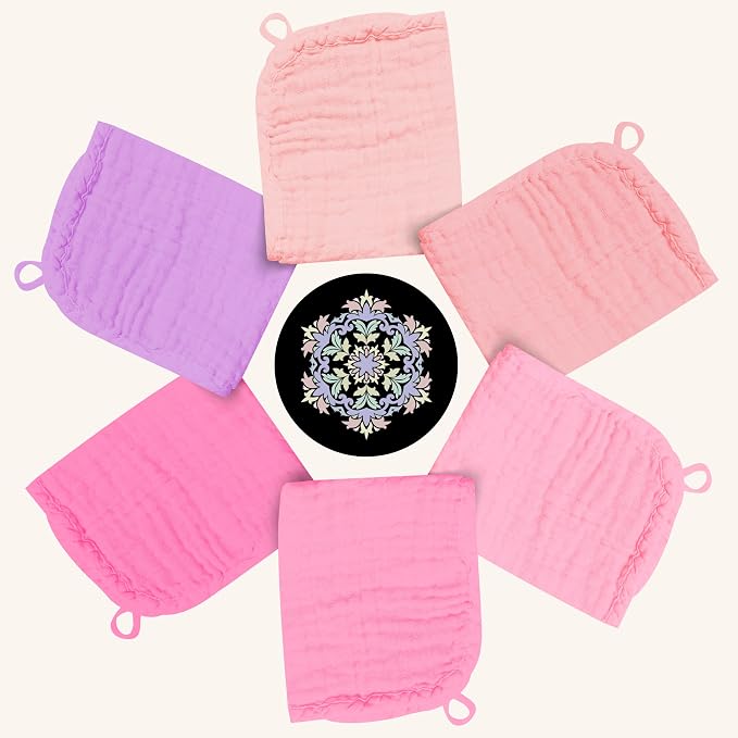 Baby Washcloths -100% Cotton Muslin Soft Baby Bath Wash Cloths and Absorbent - Image 2