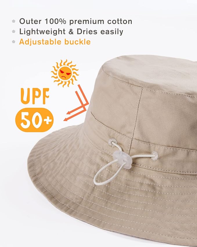Baby Sun Hat for Boy Girl Toddler Summer Bucket Hat Kids Sun Protection Beach - Image 2