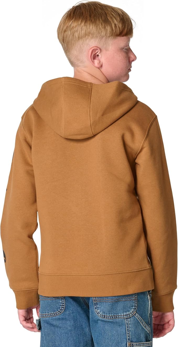 Carhartt Kid's CP8675 Long-Sleeve Full-Zip Logo Sweatshirt - Image 4