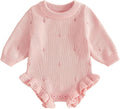 Mubineo Baby Girl Fall Winter Clothes Basic Plain Cute Sweater Romper Outfit by Mubineo