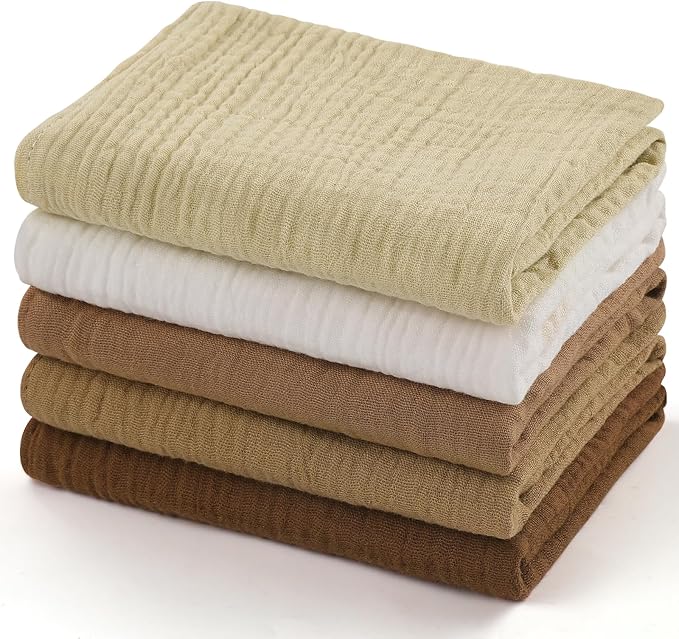 MUKIN Baby Washcloths, Muslin Burp Cloths Towels - Image 14