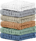 Cuddle Campus Baby Washcloths 6 Packs, Muslin Washcloths Baby, Cotton Burp by CuddleCampus