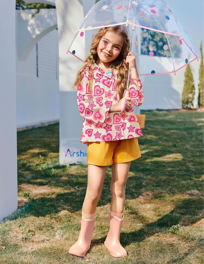 Arshiner Toddler Girls Waterproof Hooded Coat Jacket Outwear Raincoat - Image 6