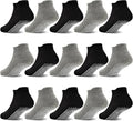GRPSKCOS Non Slip Toddler Socks 15 Pairs Toddler Grip Anti Skid Low Cut Socks by GRPSKCOS
