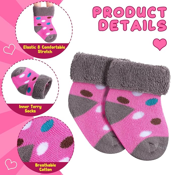 Twistover 10 Pairs Preemie Cotton Turn Cuff Socks - Image 5