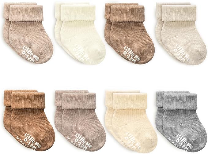 Little Me Baby Socks 16 Pairs | 61% Organic Cotton | Sizes 0-12M & 12-24M | by LittleMeChildrensApparel