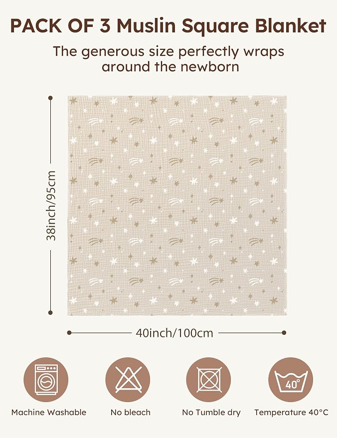 Unnivoll Muslin Swaddle Blankets - Image 3