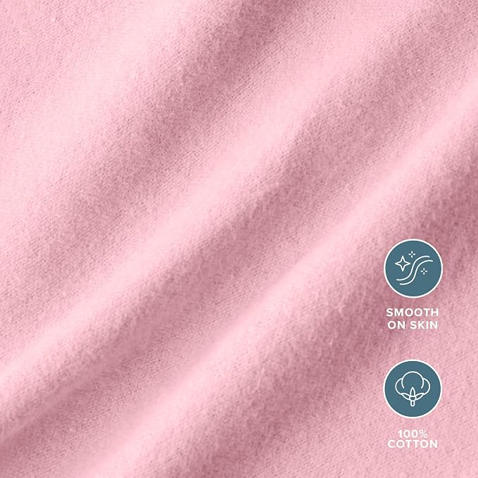 Bare Home Flannel Receiving Blanket, Premium 100% Cotton Flannel Blanket 6-Pack - Image 3