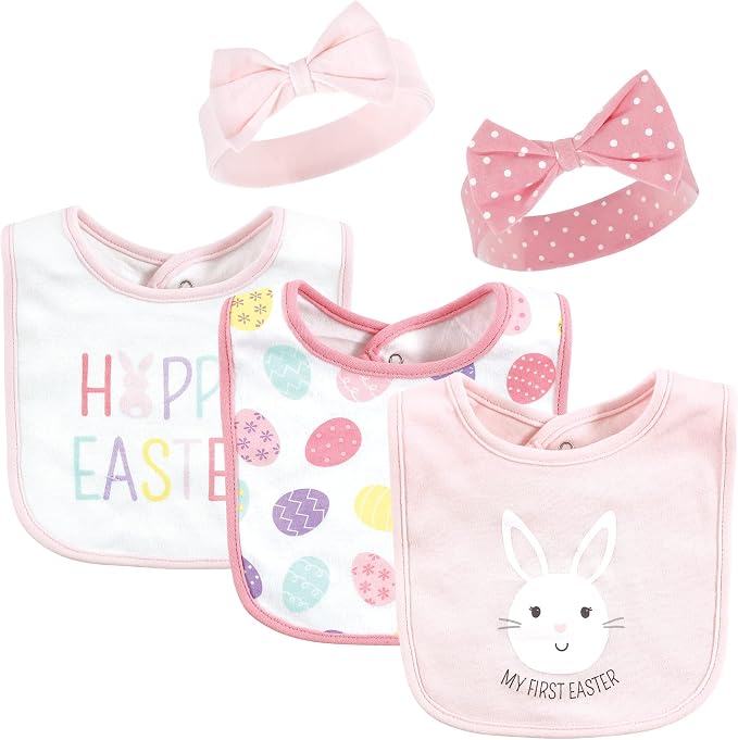 Hudson Baby Unisex Baby Cotton Bib and Headband Set by HudsonBaby