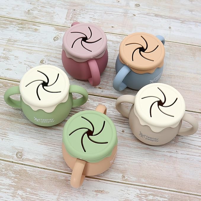 Honey Jar Pot 3-in-1 Silicone Training Cup 8.5oz, Baby Sippy Cup with Straw & Snack Cup for 6 months+ Straw Cup for Baby Girl Gift, Open Cup Toddler Smoothie Drinkware (Pretty in Pink)