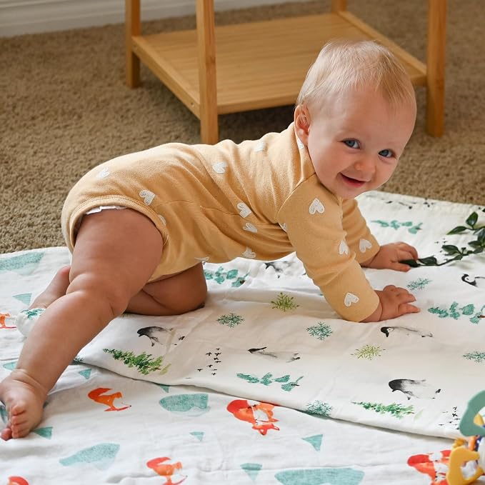 POMISO Muslin Swaddle Blankets for Boys & Girls, Newborn Receiving Blankets - Image 4