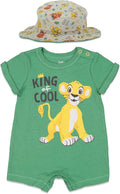 Disney Baby Boys' 2-Piece Romper and Bucket Hat Set Newborn to Infant by Disney