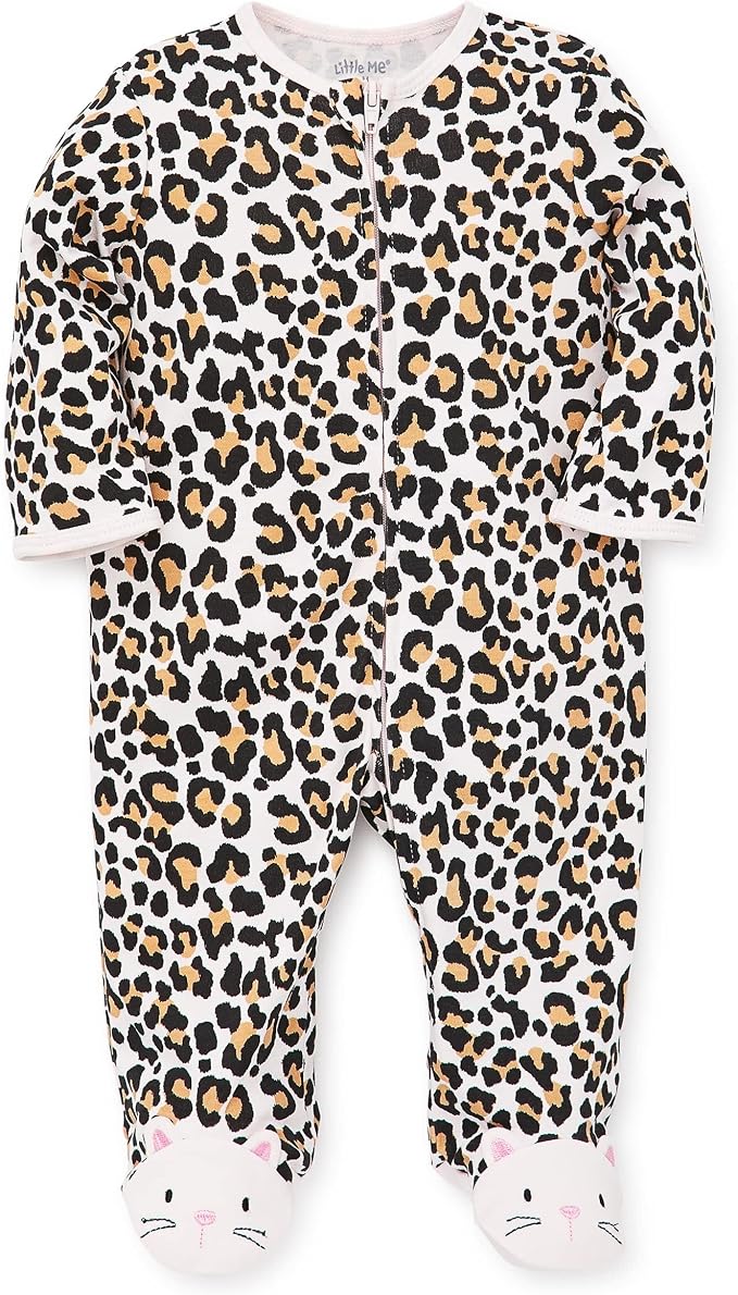 Little Me Clothes for Baby Girls' 100% Cotton Scratch-Free Tag Footie Sleeper by LittleMeChildrensApparel
