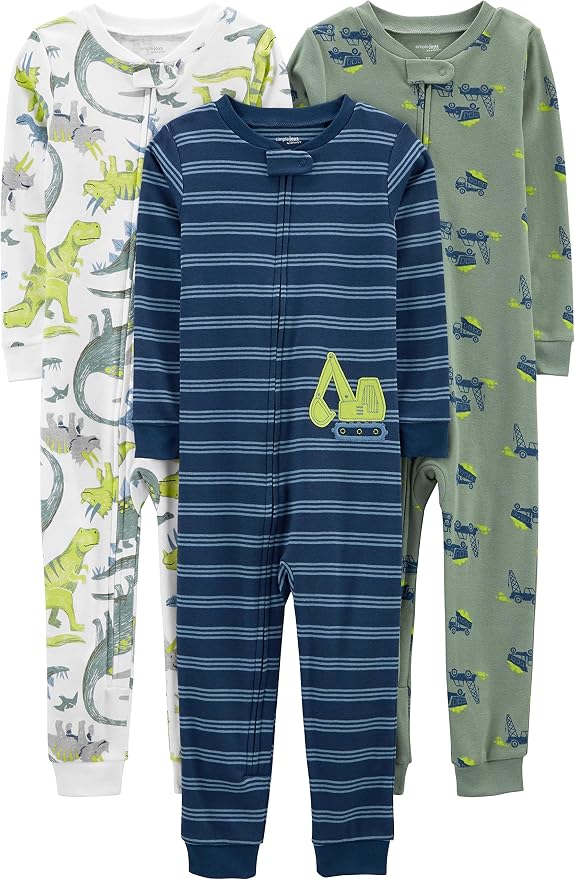 Simple Joys by Carter's Babys' 3 pack Snug Fit Footless Cotton Pajamas by SimpleJoysbyCarters