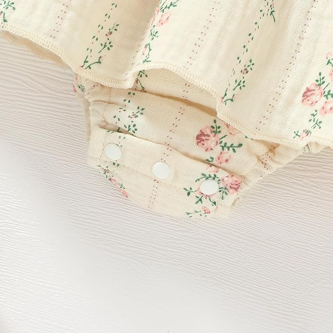 YOUNGER TREE Baby Girl Clothes Ruffle Romper Boho Dress Summer Cake Smash - Image 4