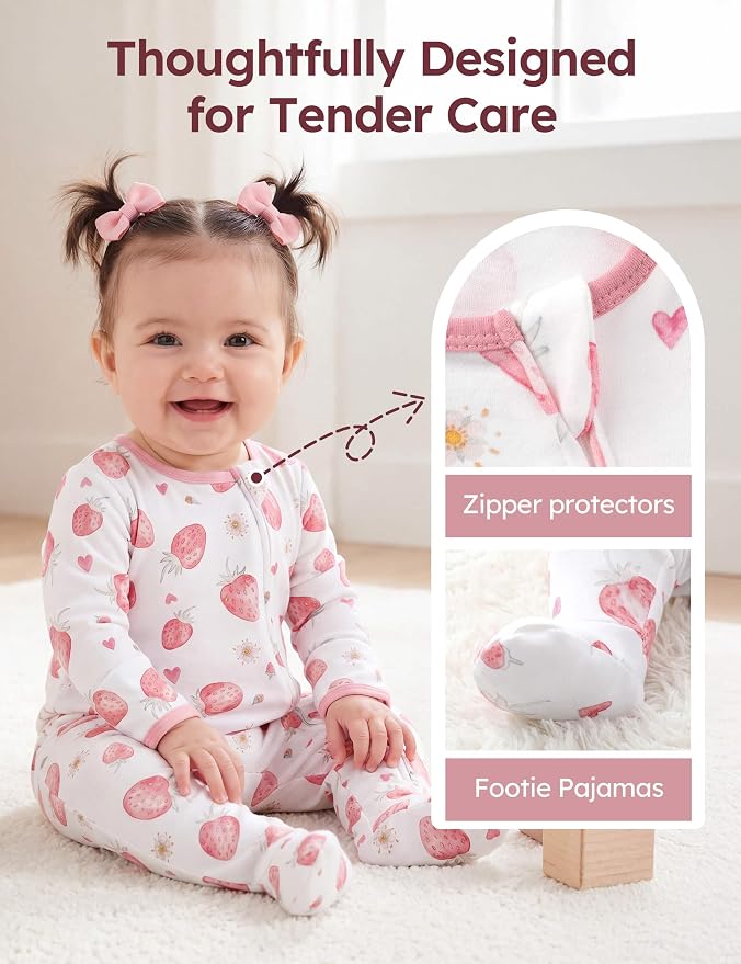 Unnivoll Baby Sleepers 100% Cotton Baby Pajamas Baby Boys Girls Clothes | - Image 4