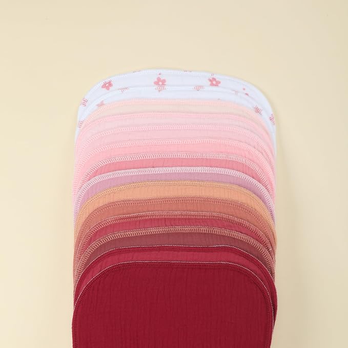 Muslin Burp Cloths 19" x 9", Baby Burping Clothes, Large Extra Soft Absorbent - Image 3
