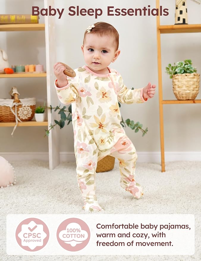 Unnivoll Baby Sleepers 100% Cotton Baby Pajamas Baby Boys Girls Clothes | - Image 2