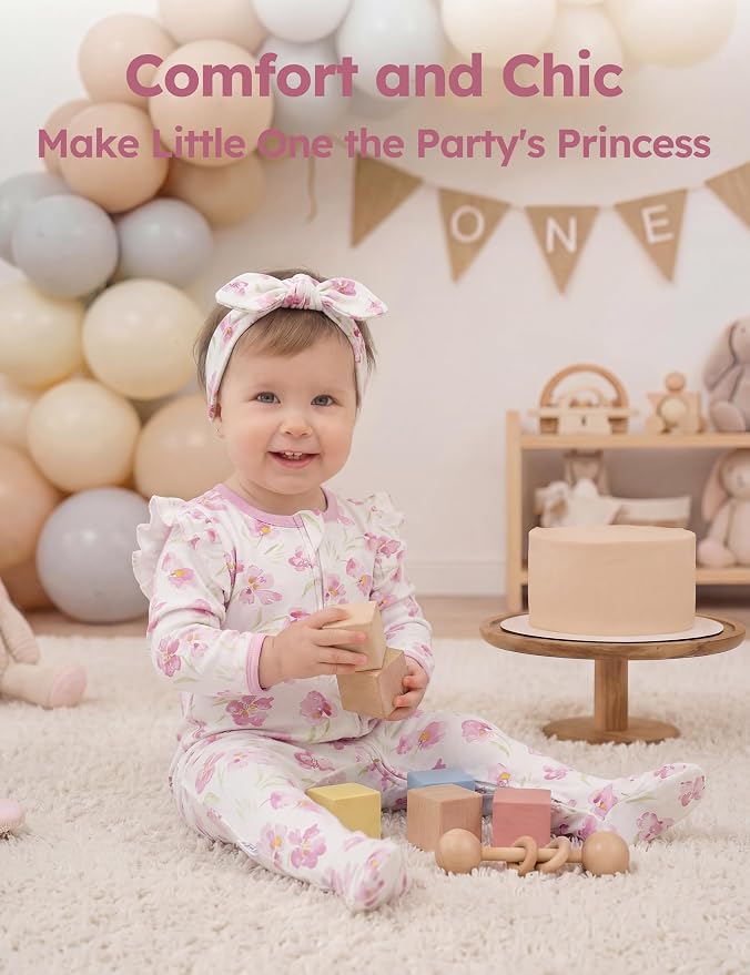 Yoofoss Baby Sleepers Baby Girl Clothes 100% Organic Cotton Pajamas - Image 2