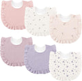Bearmoss 6 Pack Baby Girl Bibs for Newborn, Muslin Bibs by Bearmoss