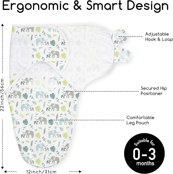 Cotton Swaddles for Newborn, Baby Newborn Swaddle 0-3 Month | 2-Pack Soft - Image 2